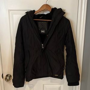 Black TNA cropped winter coat